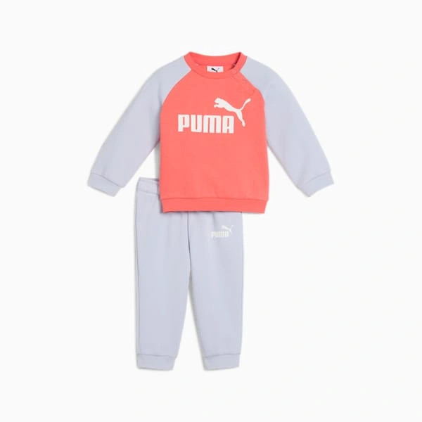 ¡PUMA Minicats: Conjunto Raglán & Pantalón Esencial para Pequeños Exploradores! Comodidad y estilo, ¡ya!