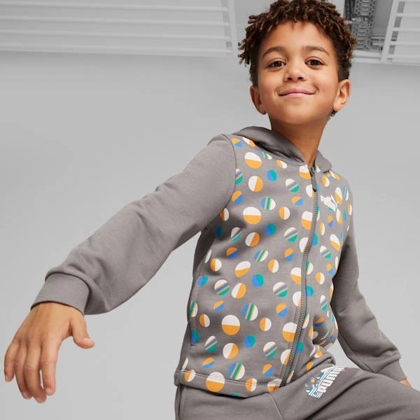 ¡ESS+ SUMMER CAMP! Sudadera con capucha PUMA para peques, ¡verano lleno de aventura y estilo!
